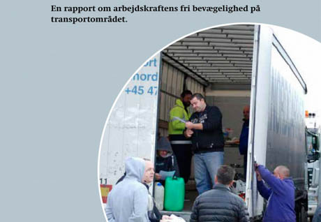 Bild från omslaget på Sideveje i dansk transport, rapporten om östchaufförerna i Danmark.
