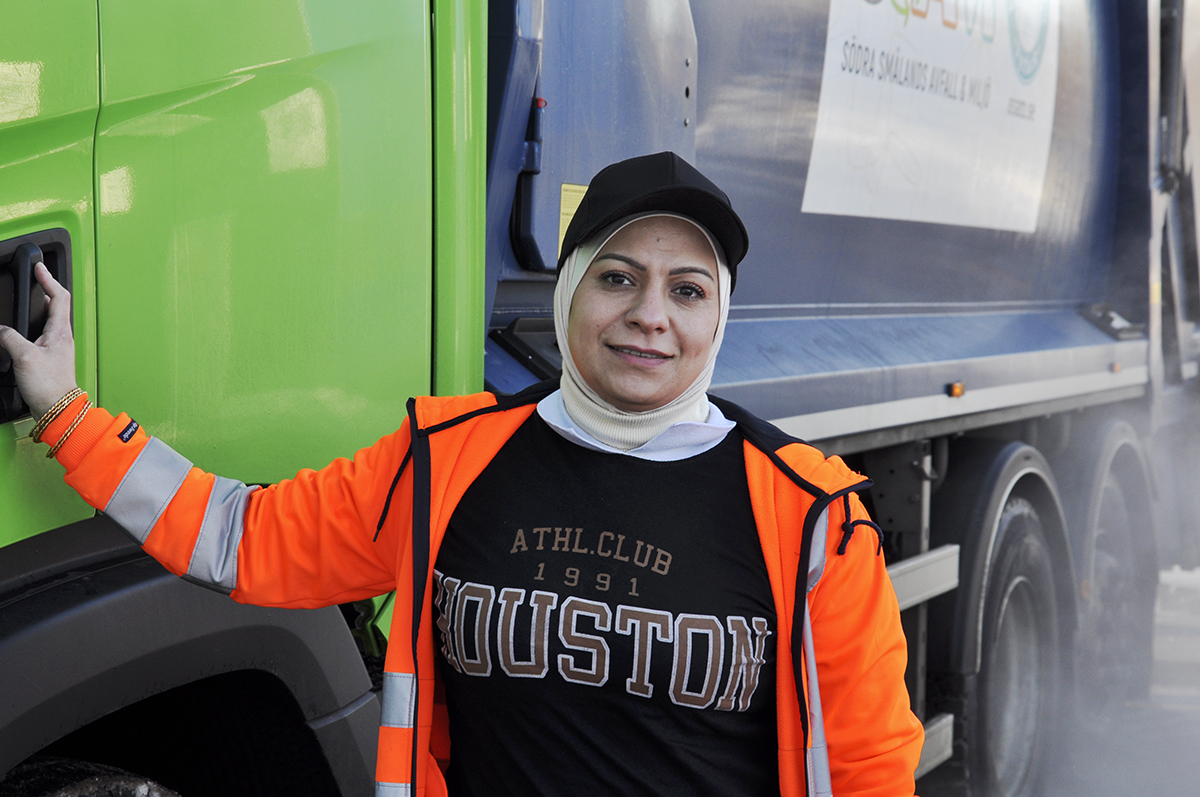 ”Jag vill vara en förebild. I Sverige kan vi kvinnor jobba med vad vi vill”, säger Heba Hammoush. Foto: Sven Rosell