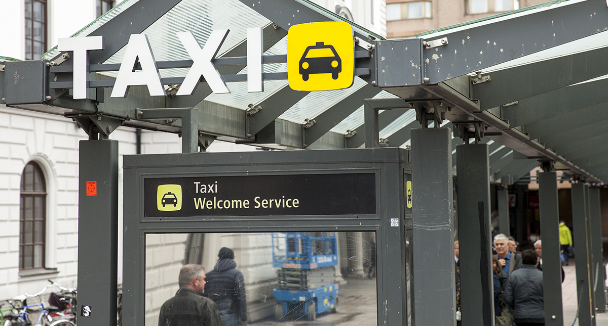 Taxihållplatsen vid Centralstationen