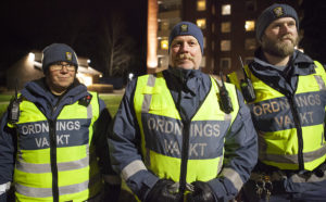 Anneli, Fredrik och David jobbar som ordningsvakter för Nokas i Trollhättan.