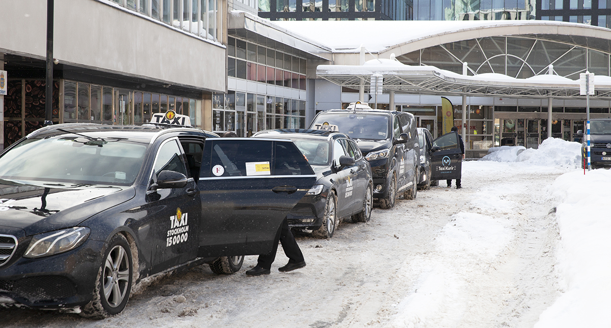 Genrebild taxi i Stockholm