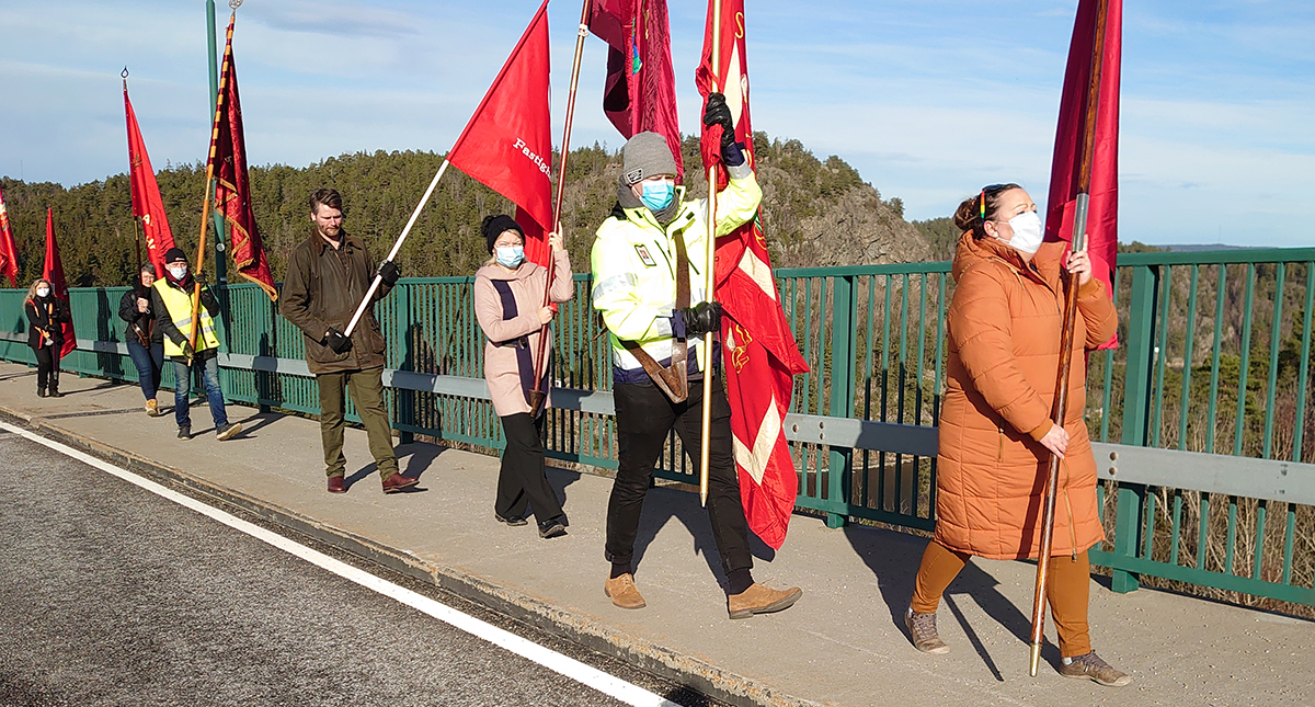 Flaggmanifestation Svinesund avd 55