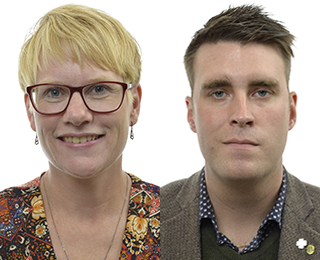 Martina Johansson och Mikael Larsson, riksdagsledamöter (C)