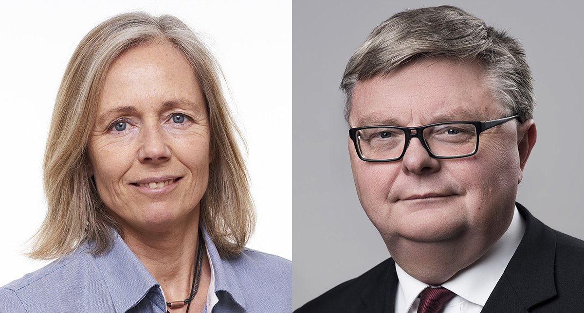 Renée Andersson (LO) och Ingvar Backle (Svenskt Näringsliv). Foto LO / Ernst Henry Photography AB