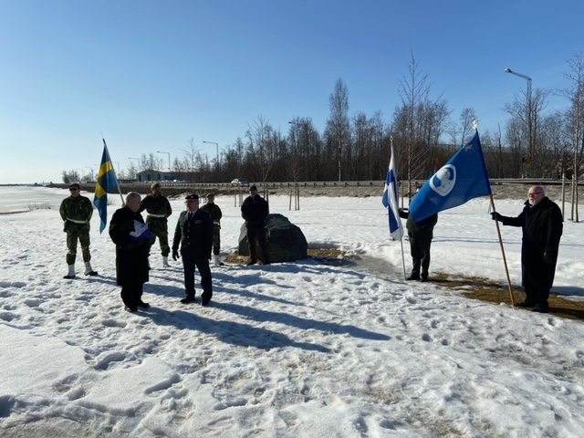 Minnessten invigdes Holmsund finska vinterkriget