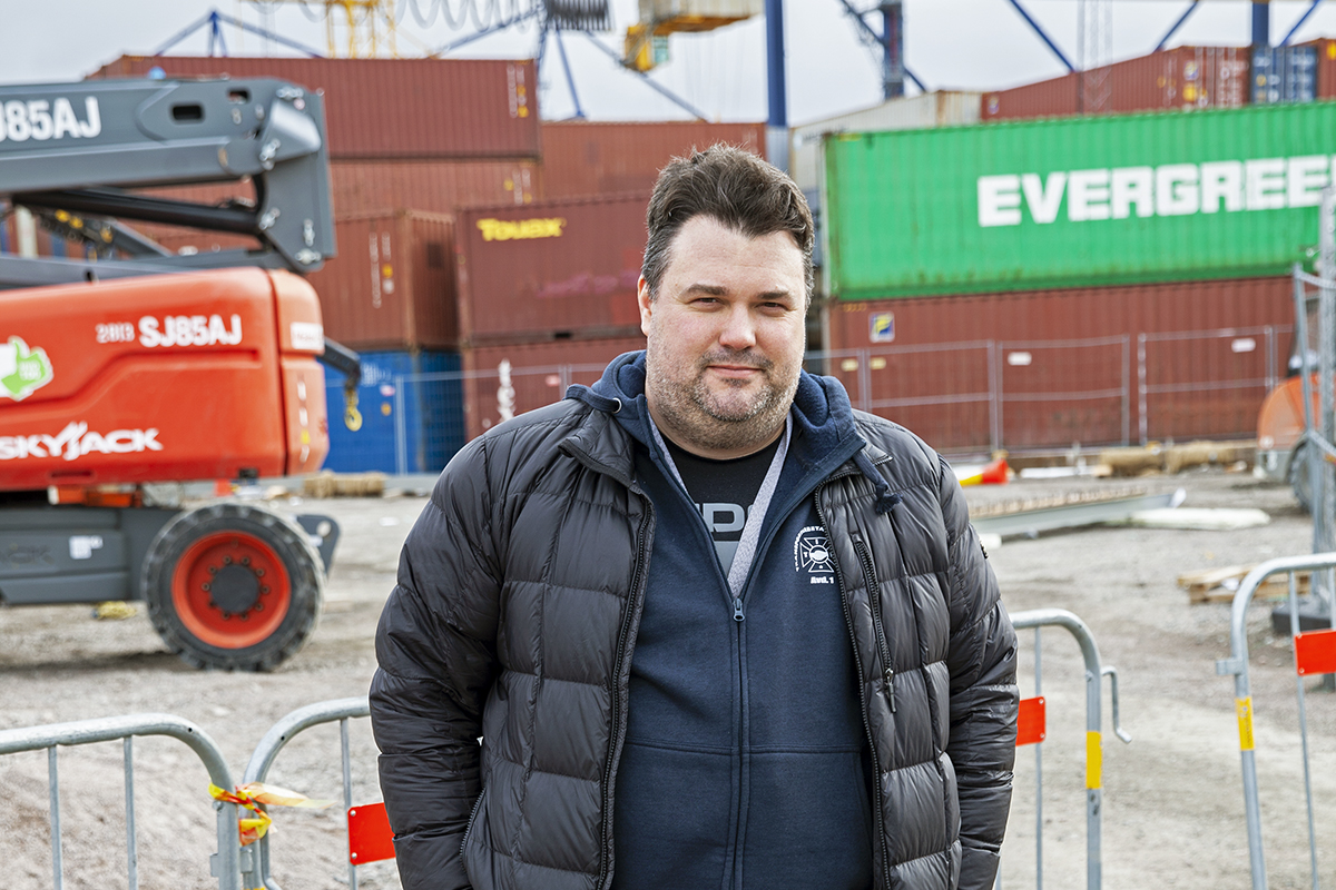 Jimmy Åsberg är ordförande för Transports avdelning 1 Hamn Norrland/Mellansverige. Foto: Lilly Hallberg
