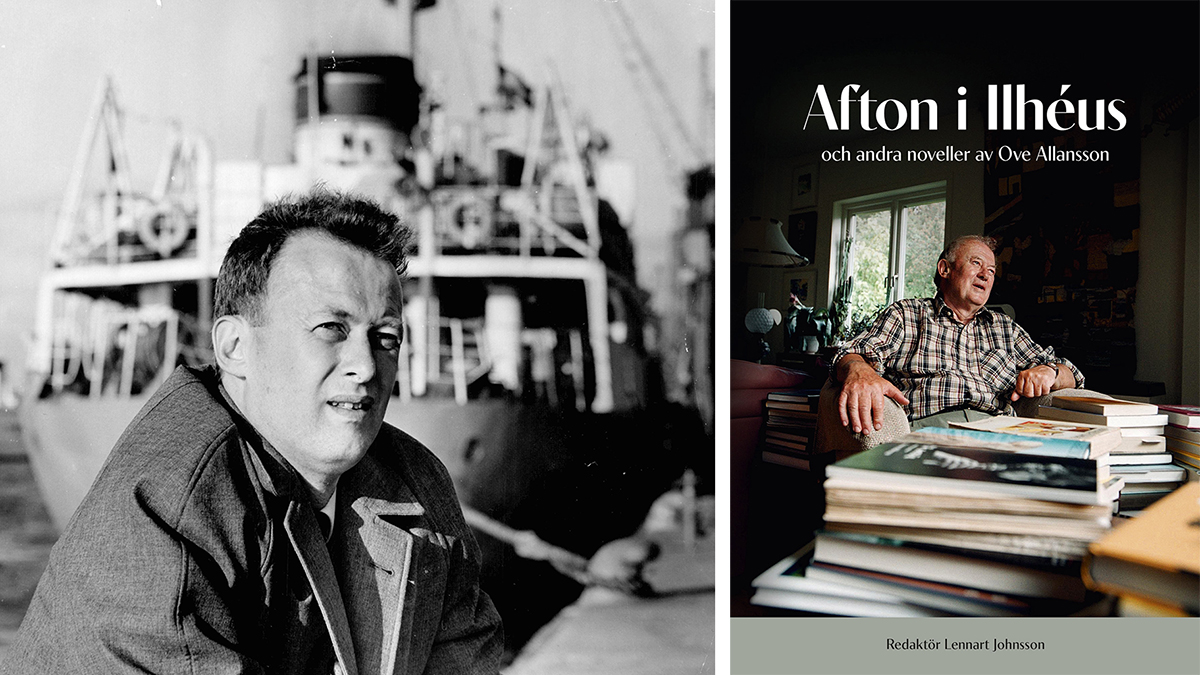 Stora bilden: Ove Allansson på besök i Göteborgs hamn i slutet av juli 1967 (Foto: SvD/TT). Med boken Afton i Ilhéus och andra noveller av Ove Allansson uppmärksammar Ove Allanssonsällskapet att författaren skulle ha fyllt 90 år under 2022.