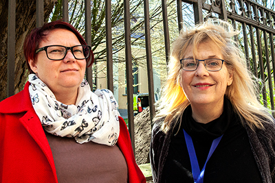 Ana Kokol, ombudsman, och Lena Lindroth, Göteborgs stad, har samma mål: Servicetrafik att vara stolt över, inför kunder och som förare. Foto: Lilly Hallberg