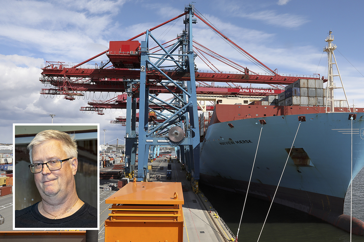 Tommy Wreeth, Transports förbundsordförande, om blockaden i de fyra hamnar som träder i kraft den 7 november. (bilden är ett montage). Foto: Justina Öster