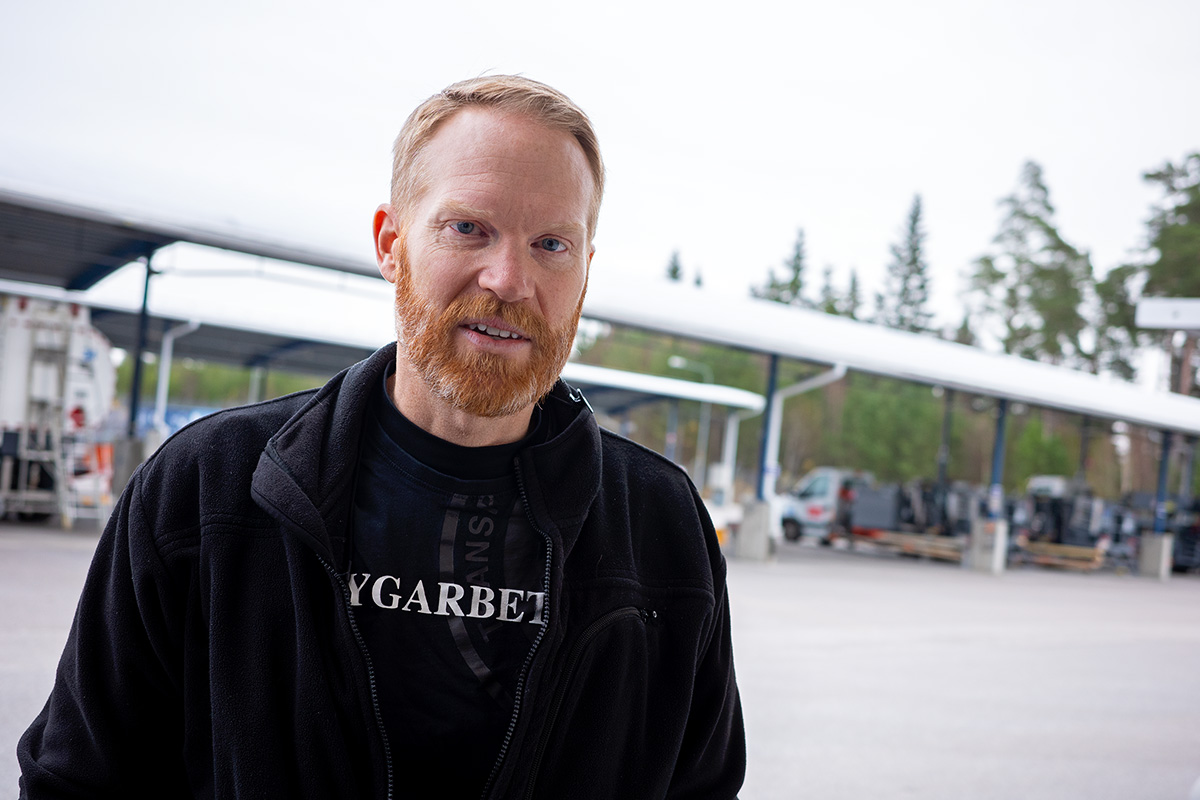 Erik Hjertberg är ordförande för flygtankarnas fackklubb på SFS vid Arlanda.