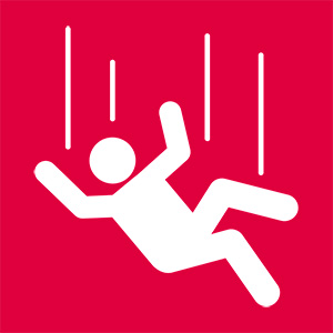 Symbol för fallolycka
