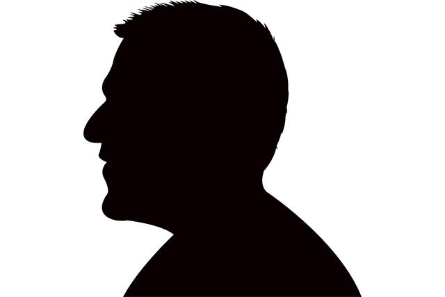 Svart silhuett av medelålders man. Bild: Shutterstock