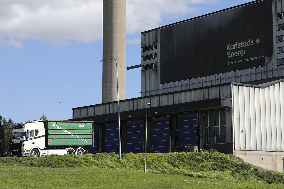 Sopbilarna utgår från Karlstads energi på Heden. Foto: Lilly Hallberg