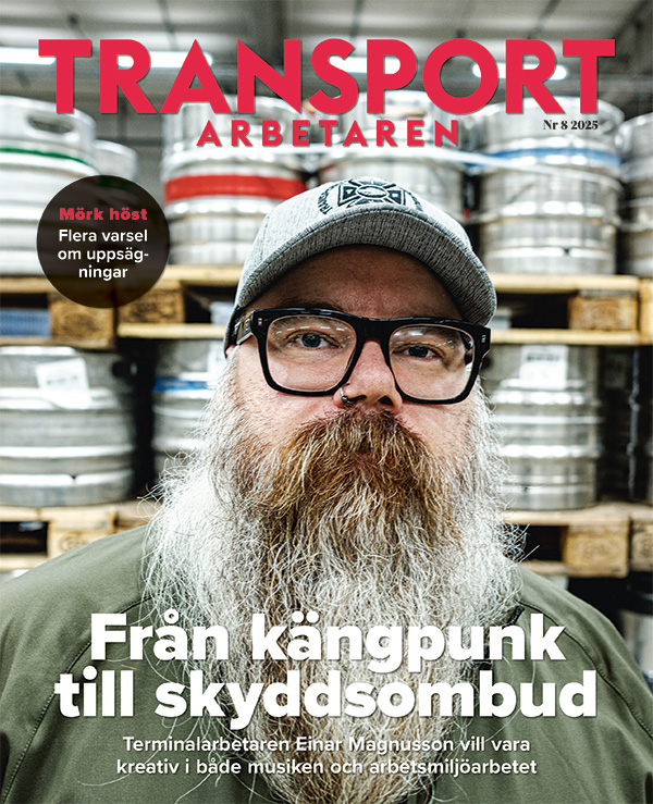 Omslaget till Transportarbetaren nummer 8 2025.