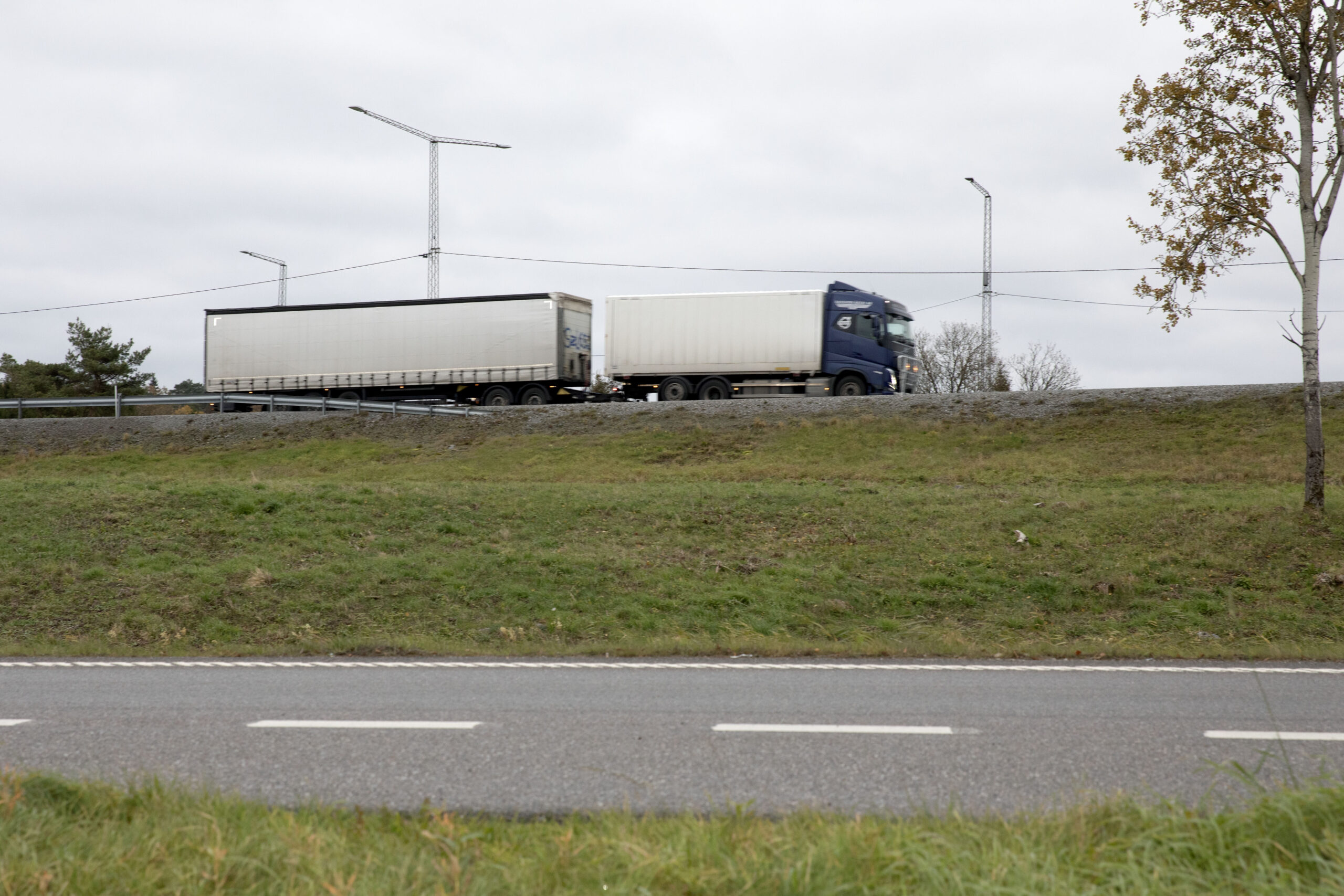 Långtradare på väg mot Göteborg. Foto: Justina Öster