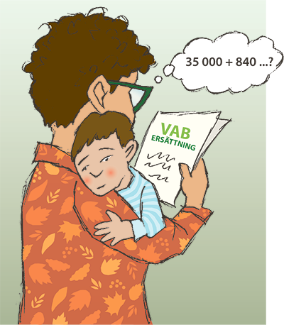 Hur räknas löneavdraget för vård av barn ut? Illustration: Martin Heap