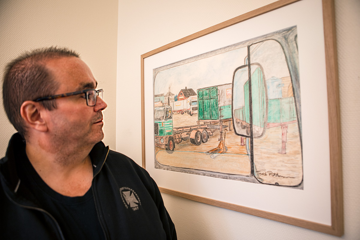 Transports ombudsman Olov Wiklund i Luleå kände igen ett åkeri i Gällivare där han varit på förhandling. Foto: Lilly Hallberg