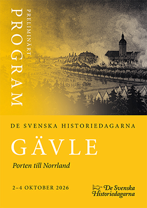 Programblad till De svenska historiedagarna i Gävle 2026